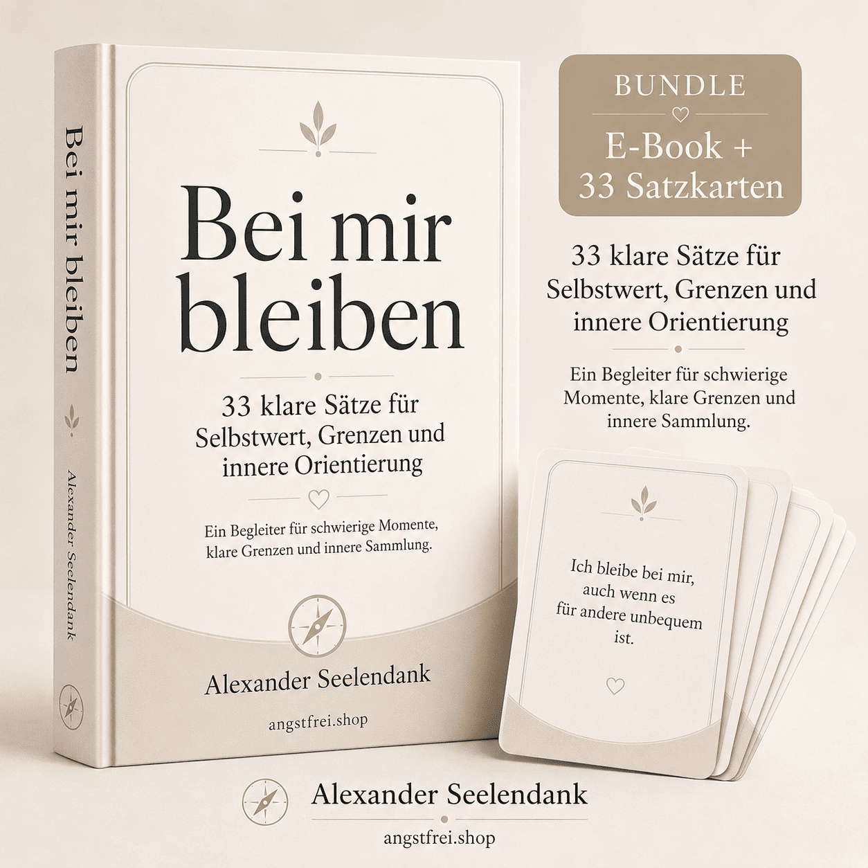 Bei mir bleiben – digitales Selbsthilfe-Set mit E-Book, PDF, EPUB und 33 Satzkarten